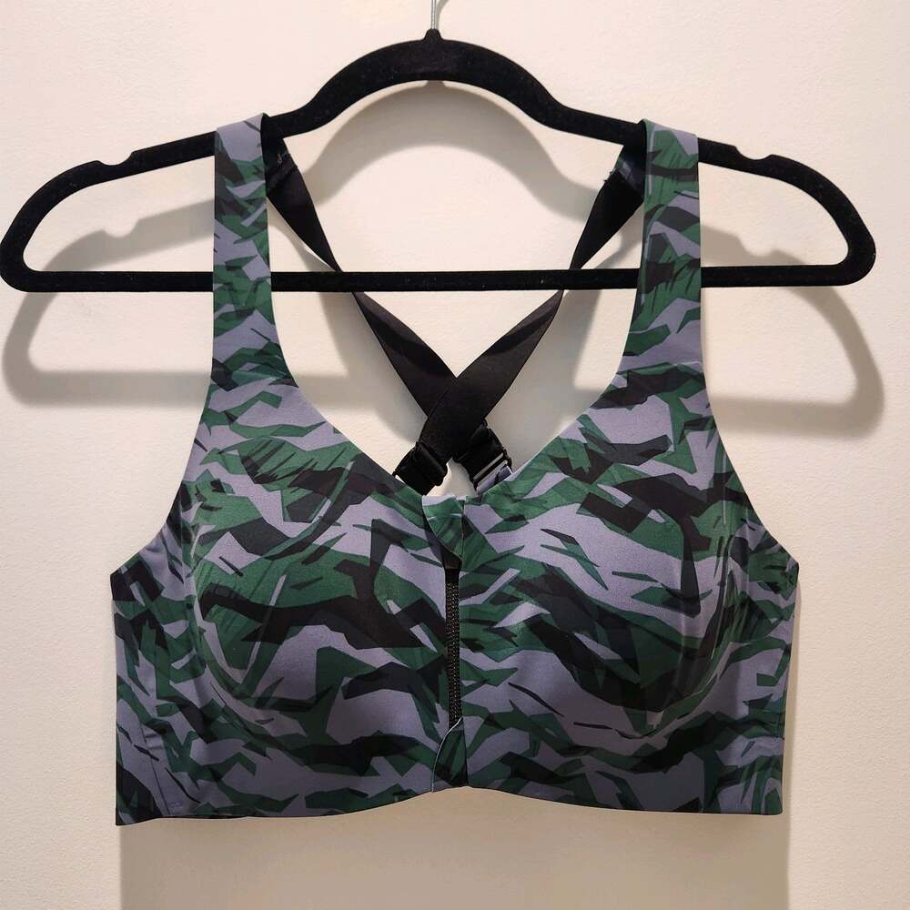 Knix Catalyst Front Zip Sports Bra Size 4 (32C, 32D, 34C, 34D) Adjustable Straps